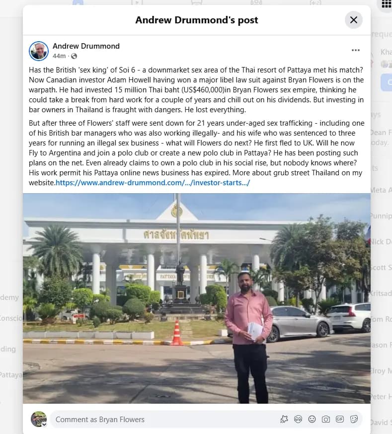 Facebook attack screenshot 1